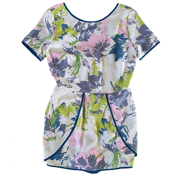 Adelyn Rae Pants - Short Sleeve Print Romper